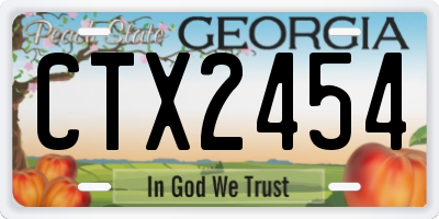 GA license plate CTX2454