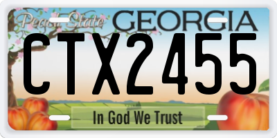 GA license plate CTX2455