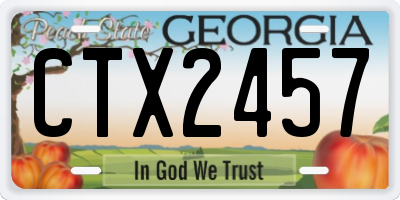 GA license plate CTX2457