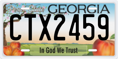GA license plate CTX2459
