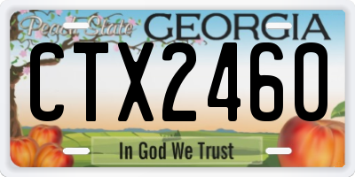 GA license plate CTX2460