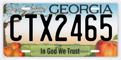 GA license plate CTX2465