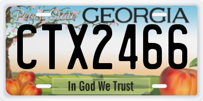 GA license plate CTX2466