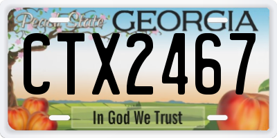 GA license plate CTX2467