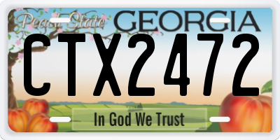 GA license plate CTX2472