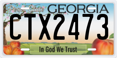 GA license plate CTX2473