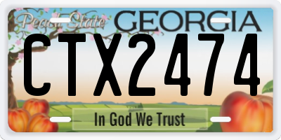 GA license plate CTX2474