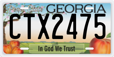 GA license plate CTX2475