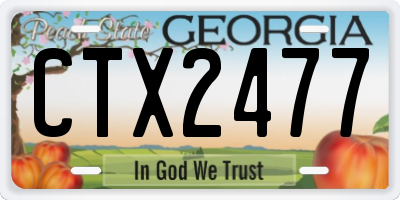 GA license plate CTX2477
