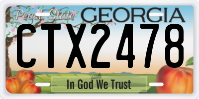 GA license plate CTX2478
