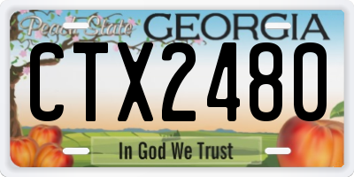 GA license plate CTX2480
