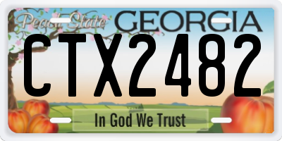 GA license plate CTX2482