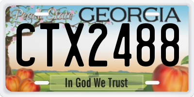 GA license plate CTX2488