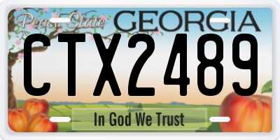 GA license plate CTX2489
