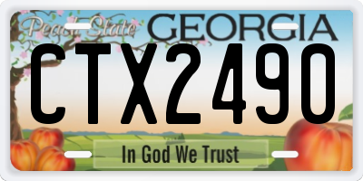 GA license plate CTX2490
