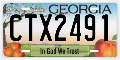 GA license plate CTX2491