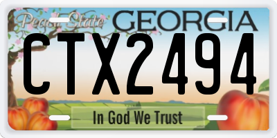 GA license plate CTX2494