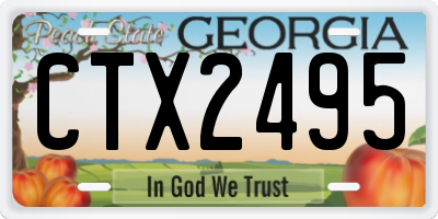 GA license plate CTX2495