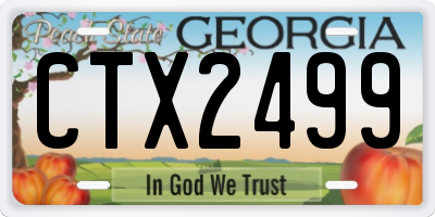 GA license plate CTX2499
