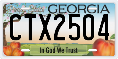 GA license plate CTX2504
