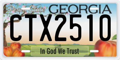 GA license plate CTX2510
