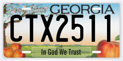 GA license plate CTX2511