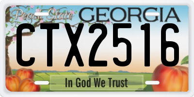 GA license plate CTX2516