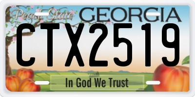 GA license plate CTX2519