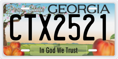 GA license plate CTX2521