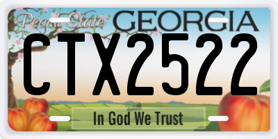 GA license plate CTX2522