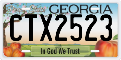 GA license plate CTX2523