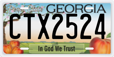 GA license plate CTX2524