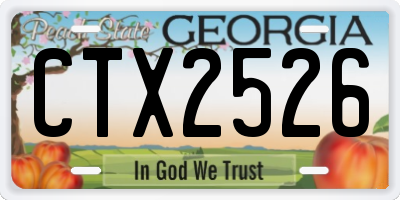 GA license plate CTX2526