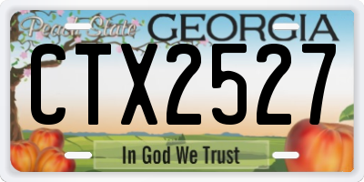 GA license plate CTX2527