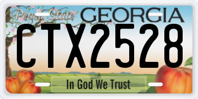 GA license plate CTX2528