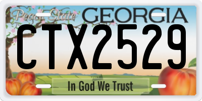 GA license plate CTX2529