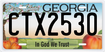 GA license plate CTX2530