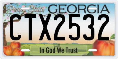 GA license plate CTX2532