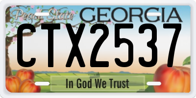 GA license plate CTX2537