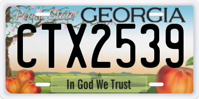 GA license plate CTX2539