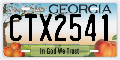 GA license plate CTX2541