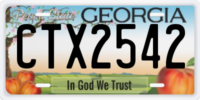 GA license plate CTX2542