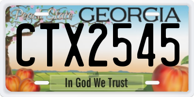 GA license plate CTX2545