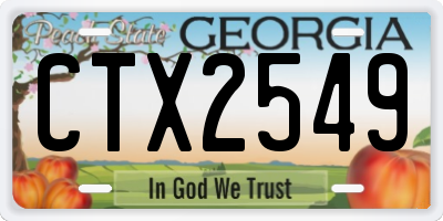 GA license plate CTX2549