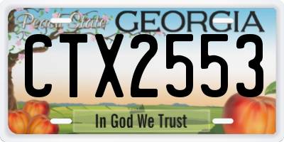 GA license plate CTX2553