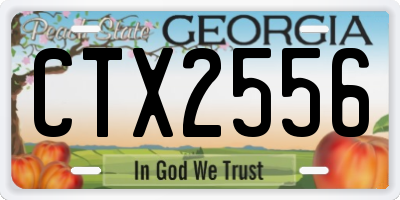 GA license plate CTX2556