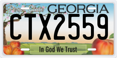 GA license plate CTX2559