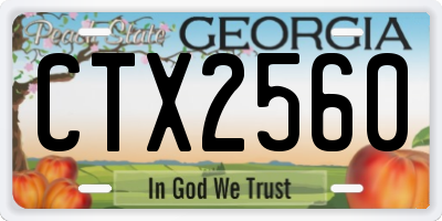 GA license plate CTX2560