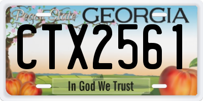 GA license plate CTX2561