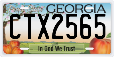 GA license plate CTX2565
